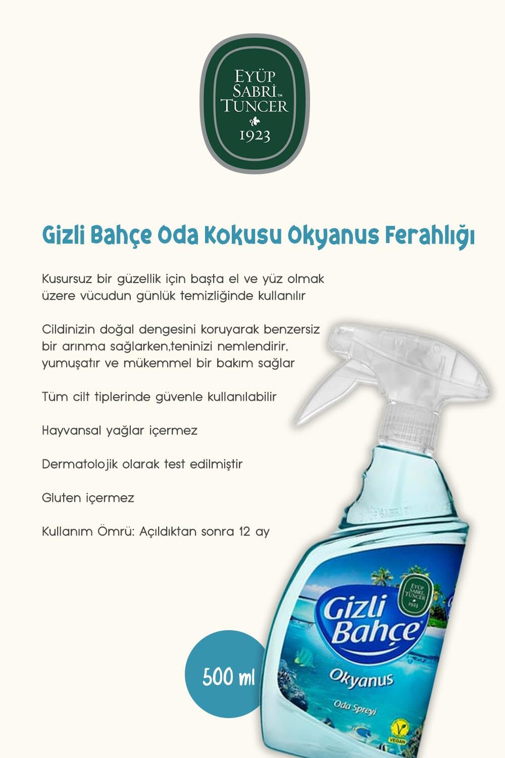 Sıvı ve Köpük Sabun 500ml, Oda kokusu 500ml Okyanus ve Rosie Pamuk