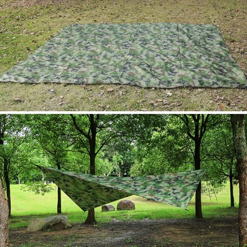 Image of Azarxis Hammock Camping Tarp Rain Fly, Waterproof Tent Footprint Shelter Canopy Sunshade Cloth Picnic Mat for Outdoor Awning Hiking Beach Backpacking - Included Guy Lines & Stakes