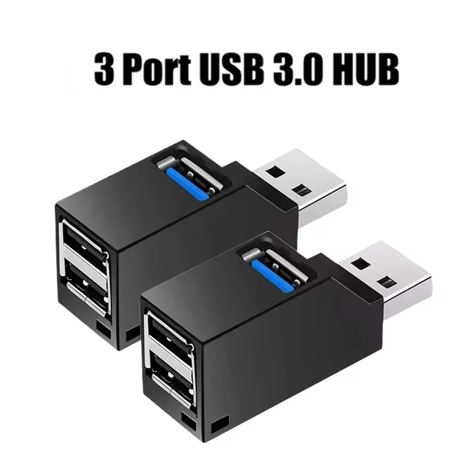 Adapter do mini USB Hub High Speed Splitter Box do laptopa stacjonarnego (Black-USB2.0)