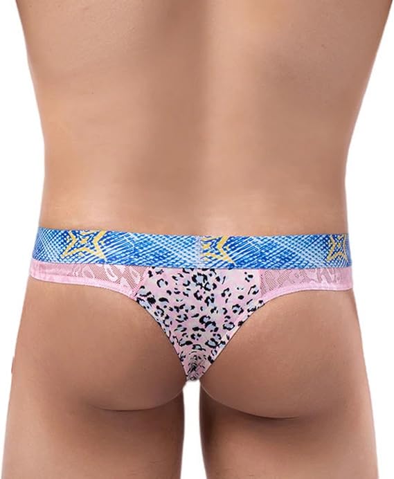 Faringoto Mens Low Waist Sexy Breathable T Back Bikini Underwear