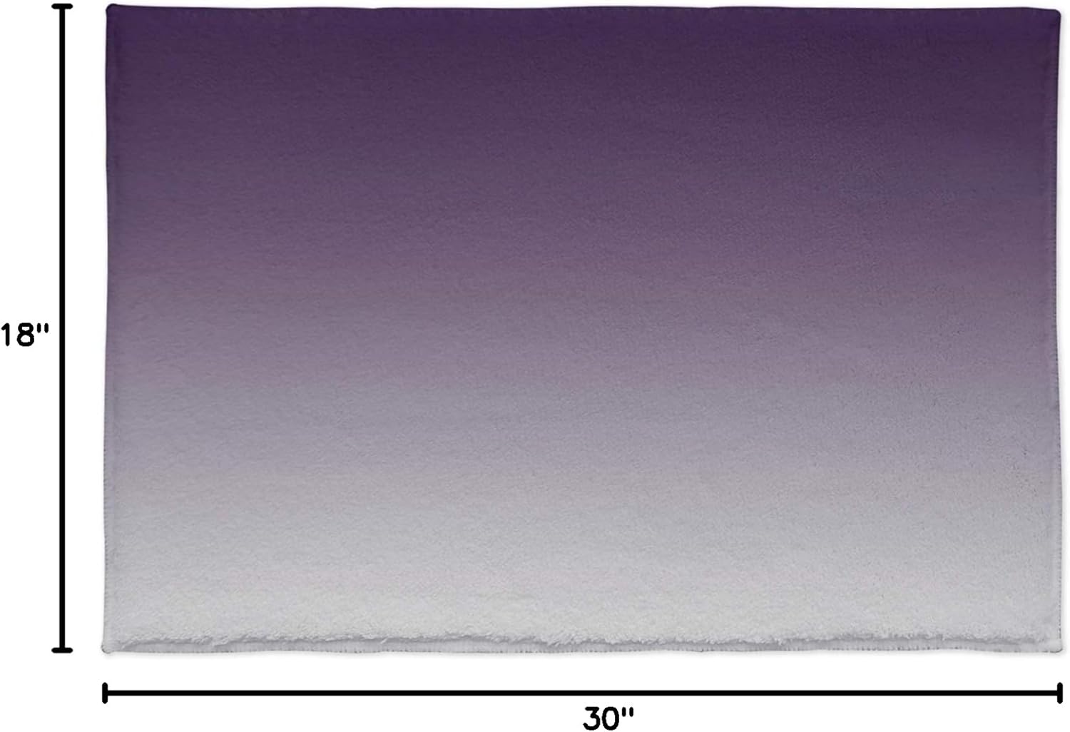 Plush Rug Non Slip Bath Mat, Ombre, Soft Shaggy Long Fur Fuzzy Bath Rugs 18 x 30 Inch, Carpet Mat for Bathroom Shower Home Gradient Purple to Grey