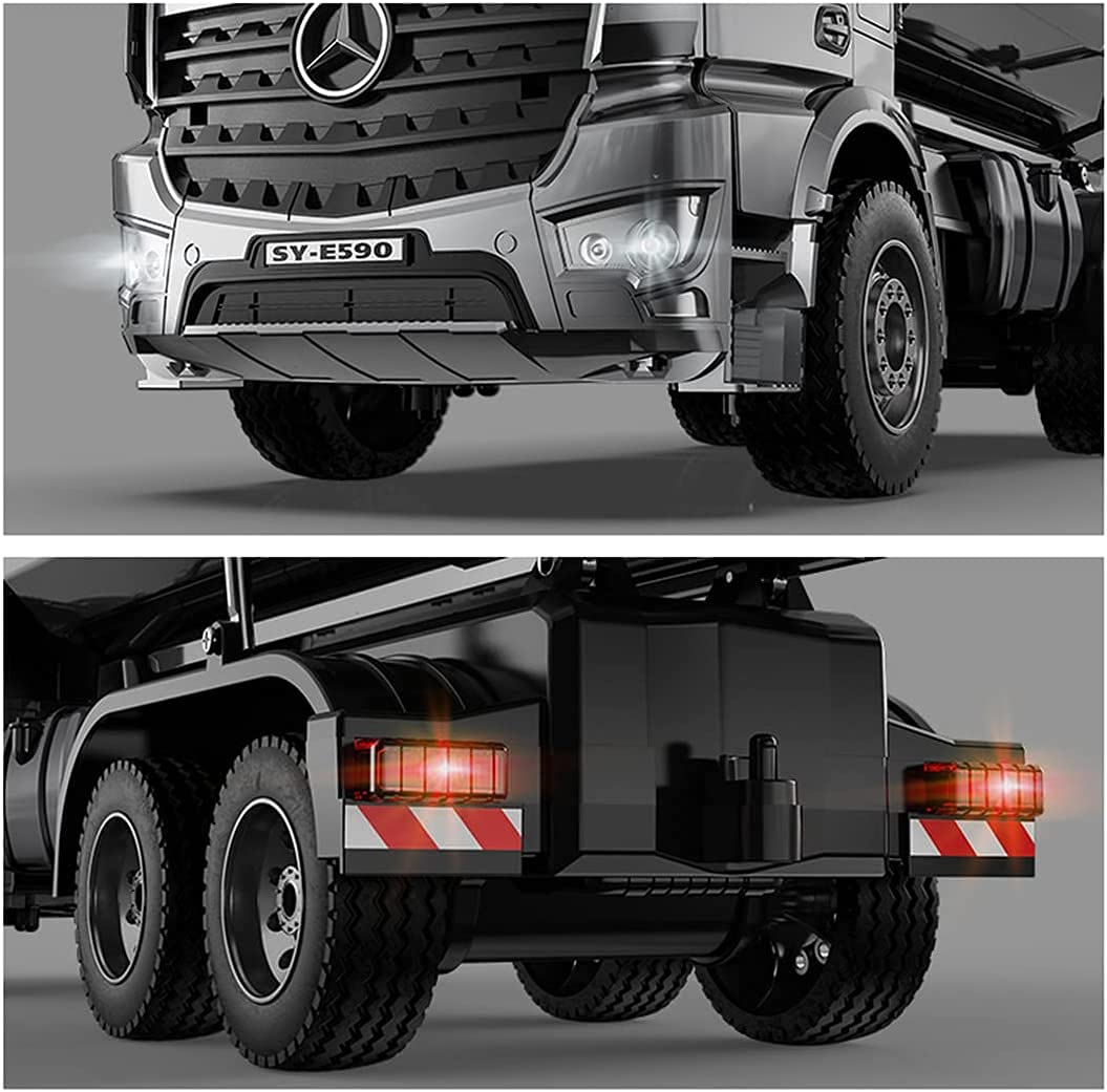 s-idee® E590-003 Mercedes Arocs Camion RC con cassone ribaltabile in metallo 1:20 LKW 10 canali caricatore ribaltabile doppio E CADA E-590
