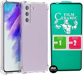 Kit Capa Capinha para Samsung S20 FE Anti Impacto Premium Transparente + Película Cerâmica 9D (Capa + Pelicula Ceramica)