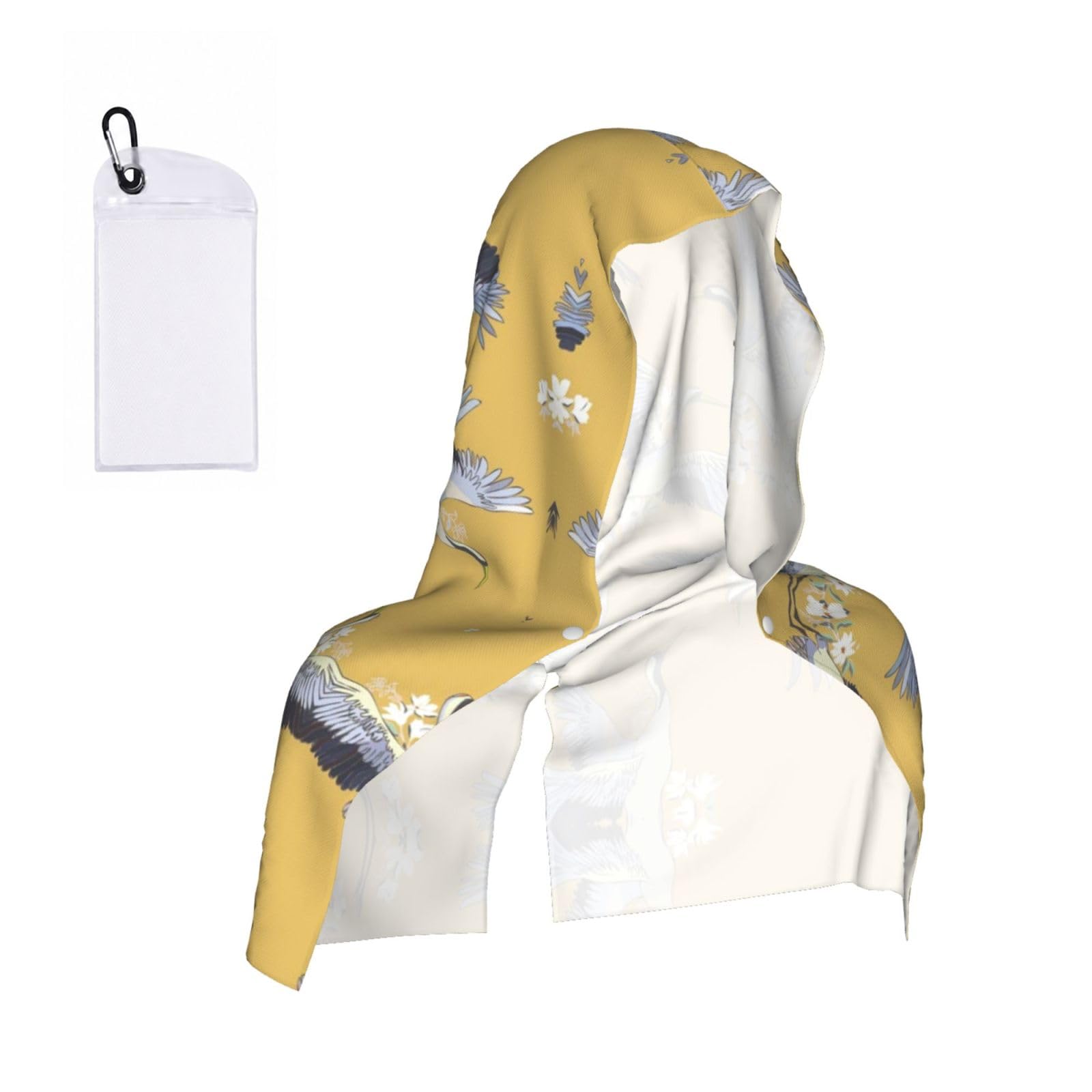 ESNAIUVCD Birds Print Multifunctional Cooling Hoodie Bandana Portable Sweat Absorbing Design For Beach Workouts Exercise Heat Relief Accessories