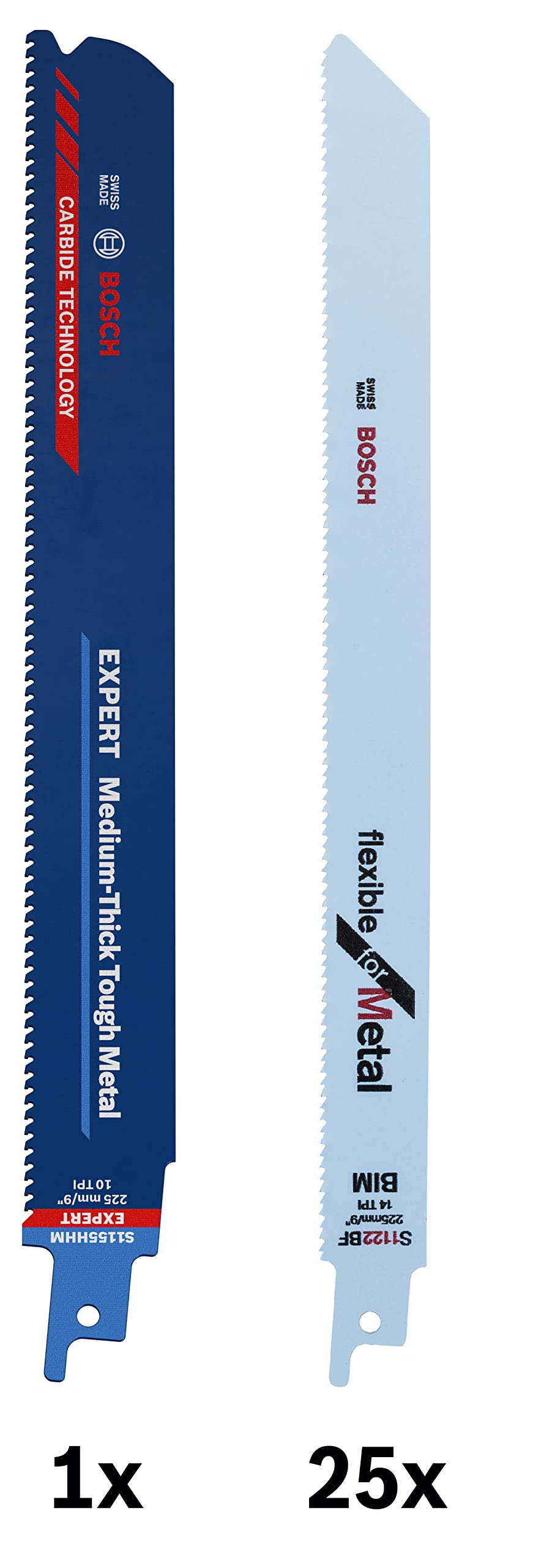 Bosch Professional 25x S 1122 BF + 1x Expert Medium-Thick Tough 