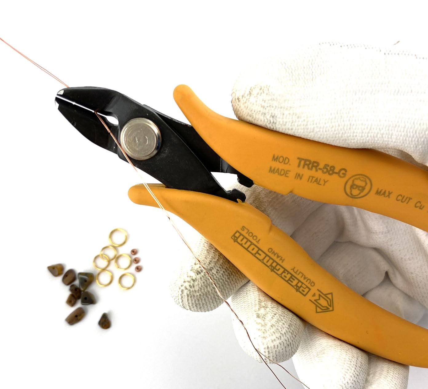 Piergiacomi - TRR58G Utensile dal Taglio Raso Molto Robusto da 160mm - Testa maxi - Taglienti da 14 mm Inclinati a 27° per Rame o Altri Materiali Duttili - Fino a Ø2.59mm - Arancione - Made in Italy