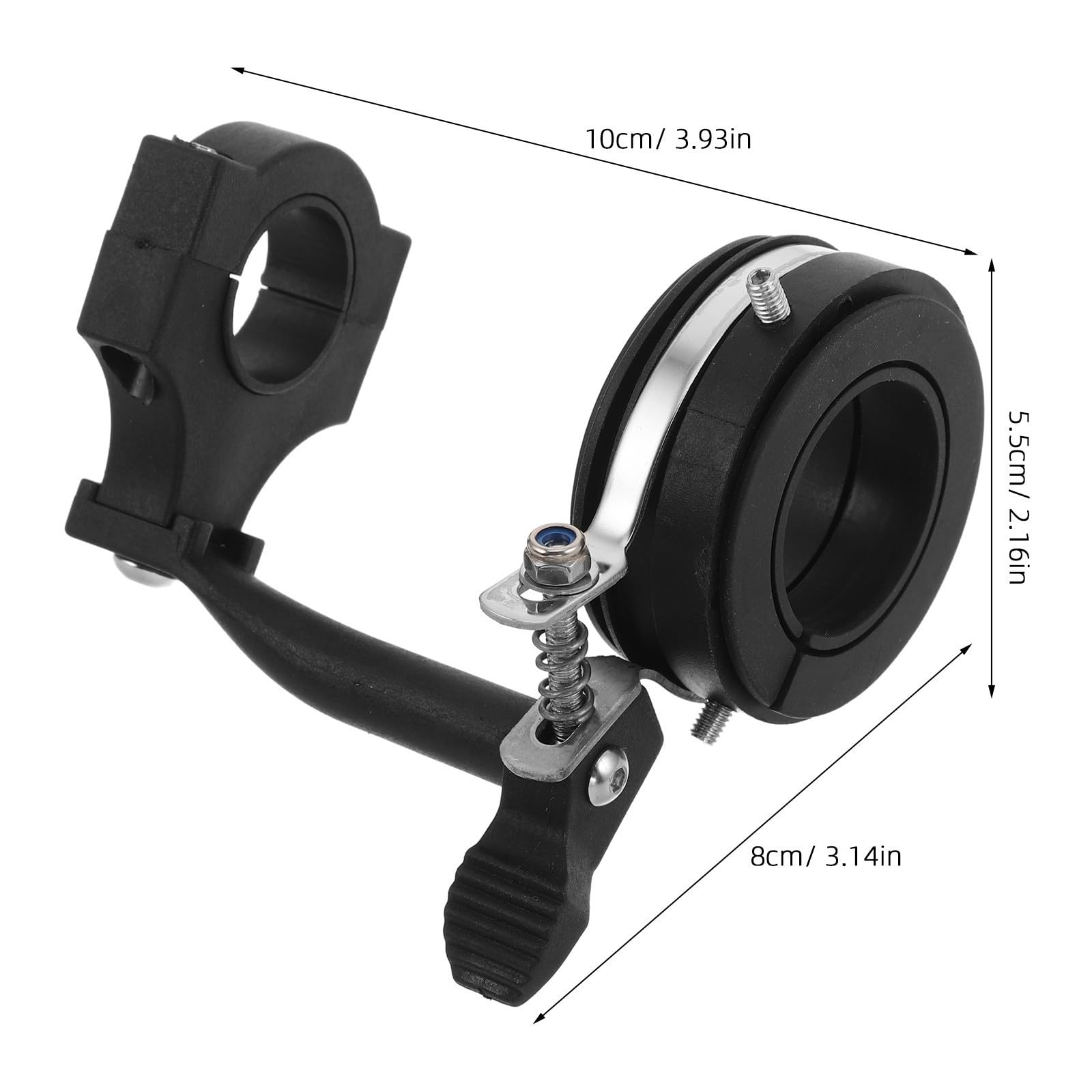 Controllo Acceleratore Moto 22mm in Plastica e Metallo Nero