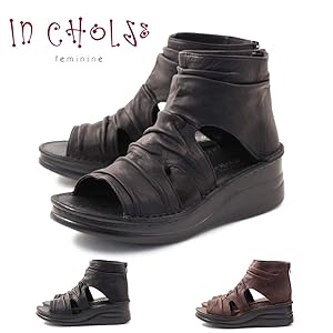 Amazon | [インコルジェ] 本革くしゅふわブーツサンダル IC4050