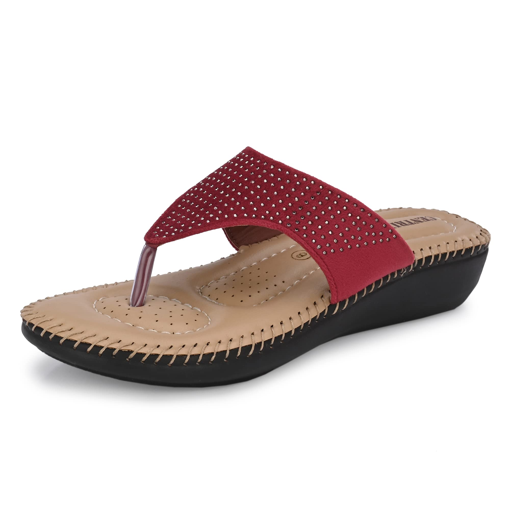 Centrino Maroon Sandal for Women 2855-18 (B0BTYTW1Z8) Amazon Price History, Amazon Price Tracker