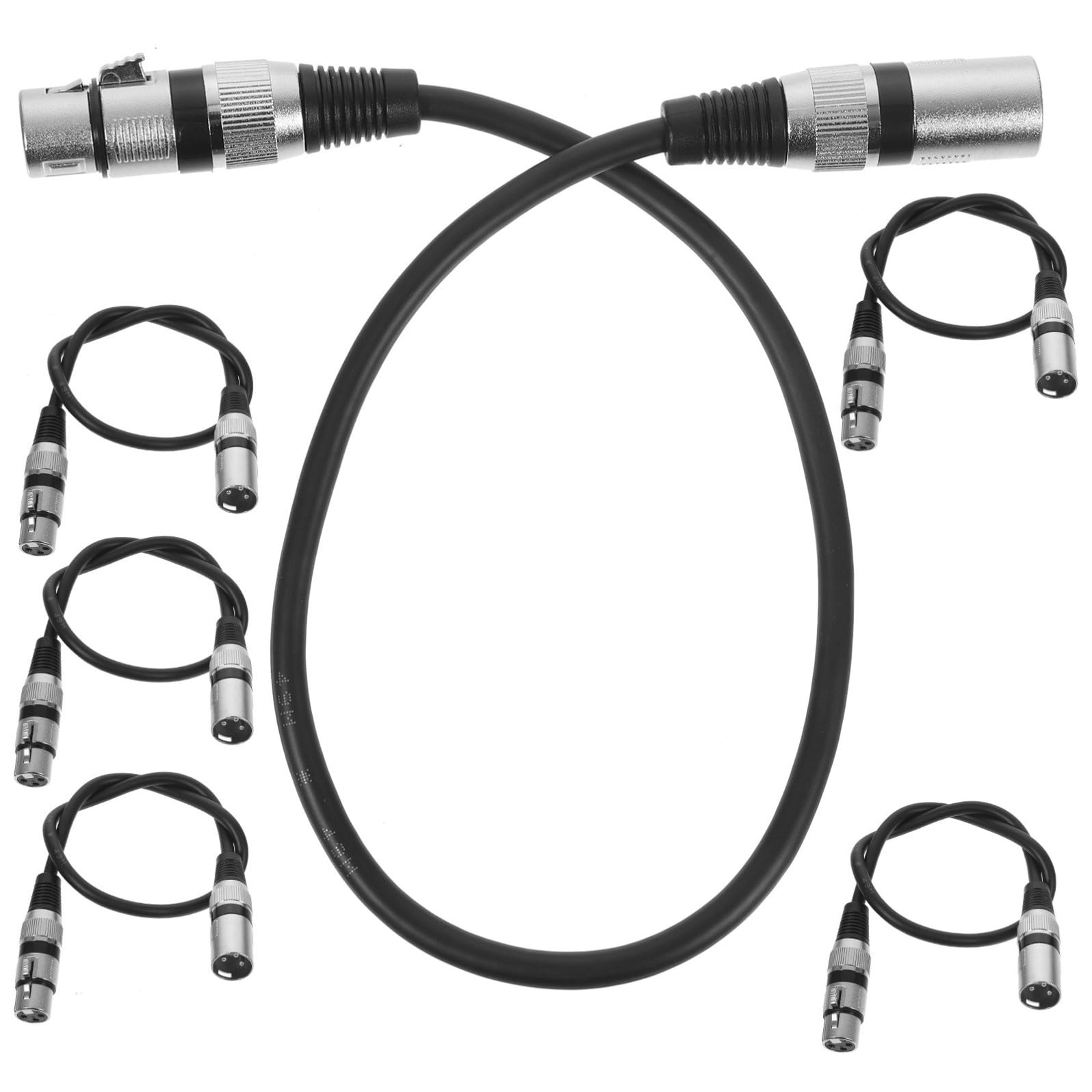 BETOOKY Microfono in Rame senza Ossigeno 3 Pin Maschio a Femmina Xlr Cavo 6 Pezzi Trasmissione Efficiente e Riduzione del Rumore del Cavo per Impianti Audio Ktv