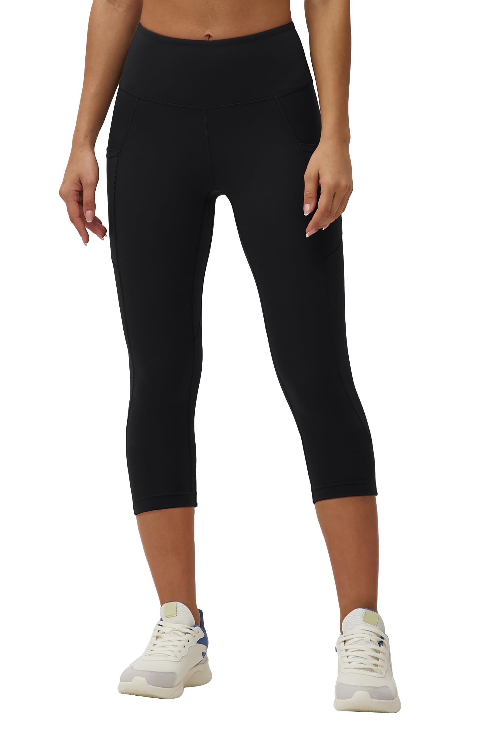 ONGASOFT High Waisted Yoga Capris 21 - Tummy Control Buttery Soft Workout Leggings with Pockets for Women