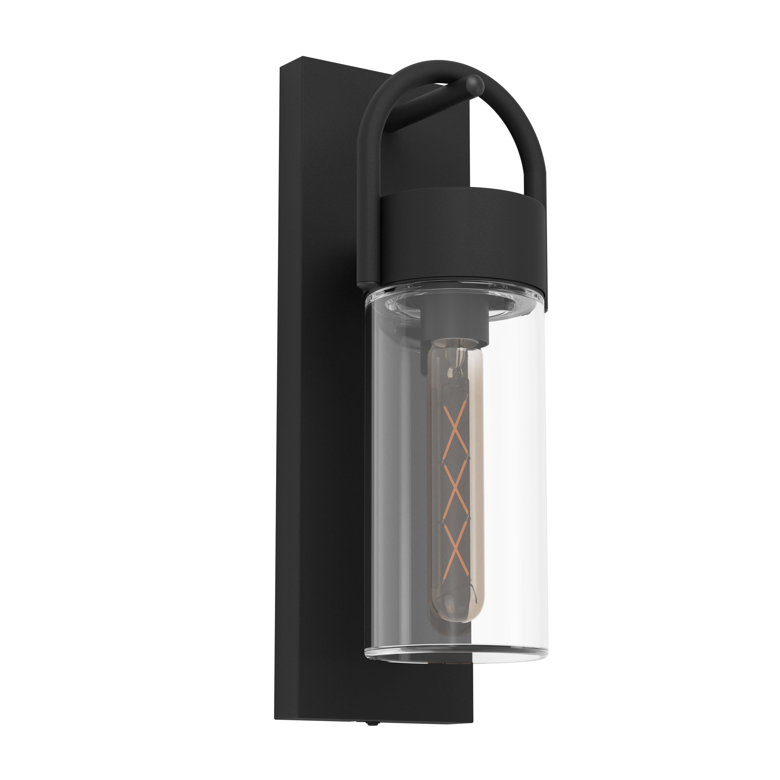 Eglo Black/Light Carraro Outdoor E27 Wall Ip44