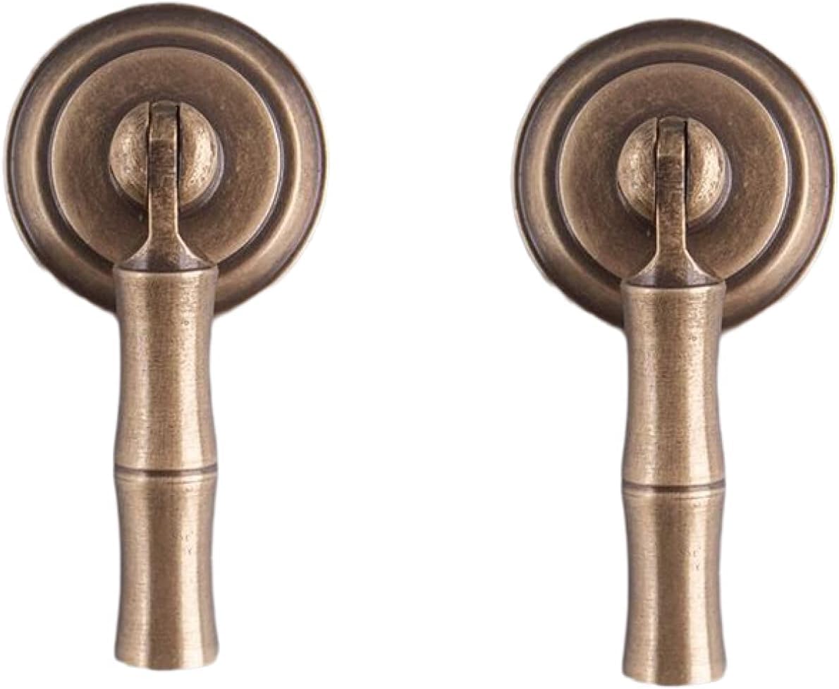 Tnbccxn H Small Bronze Cabinet Handles, Cabinet Handles,Pure Brass Furniture Knob 2 Pcs(H Small Bronze)