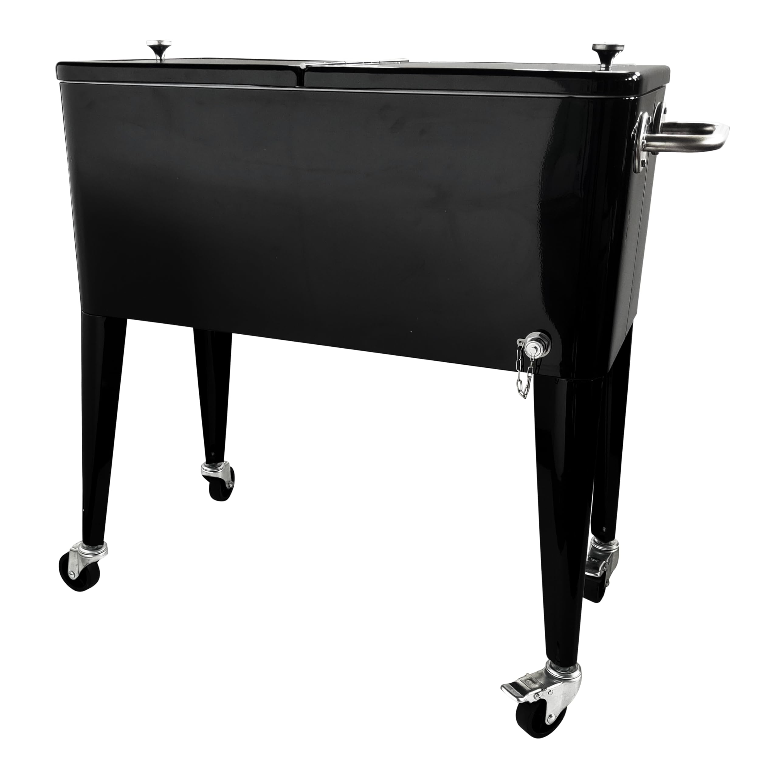 AXI Retro Cooler Noir | Réfrigérateur De Boissons Mobile pour L’Extérieur/Le Jardin | Glacière 76 Litre