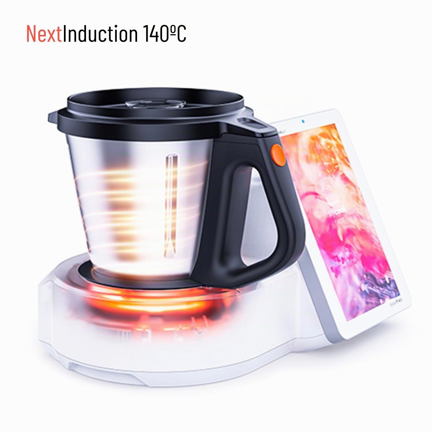 Taurus Mycook Next - Robot cuiseur avec wifi, 2000W, 3.75L, écran XXL, cuisinez avec la voix, jusqu'à 140°, induction, multifonction, app mycook, connectivité avec votre smartphone, set d'accessoires