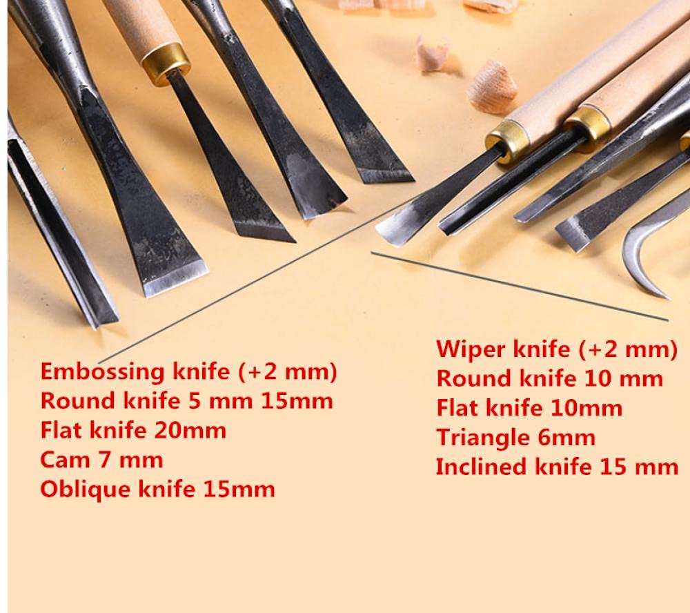 Formones Para Madera Gubias Para Tallar Madera Herramienta Juego De Herramientas De Grabado De Talla De Madera Combinación De Reparación En Blanco Tallada Hecha A Mano-Reparación Rota 9 Piezas