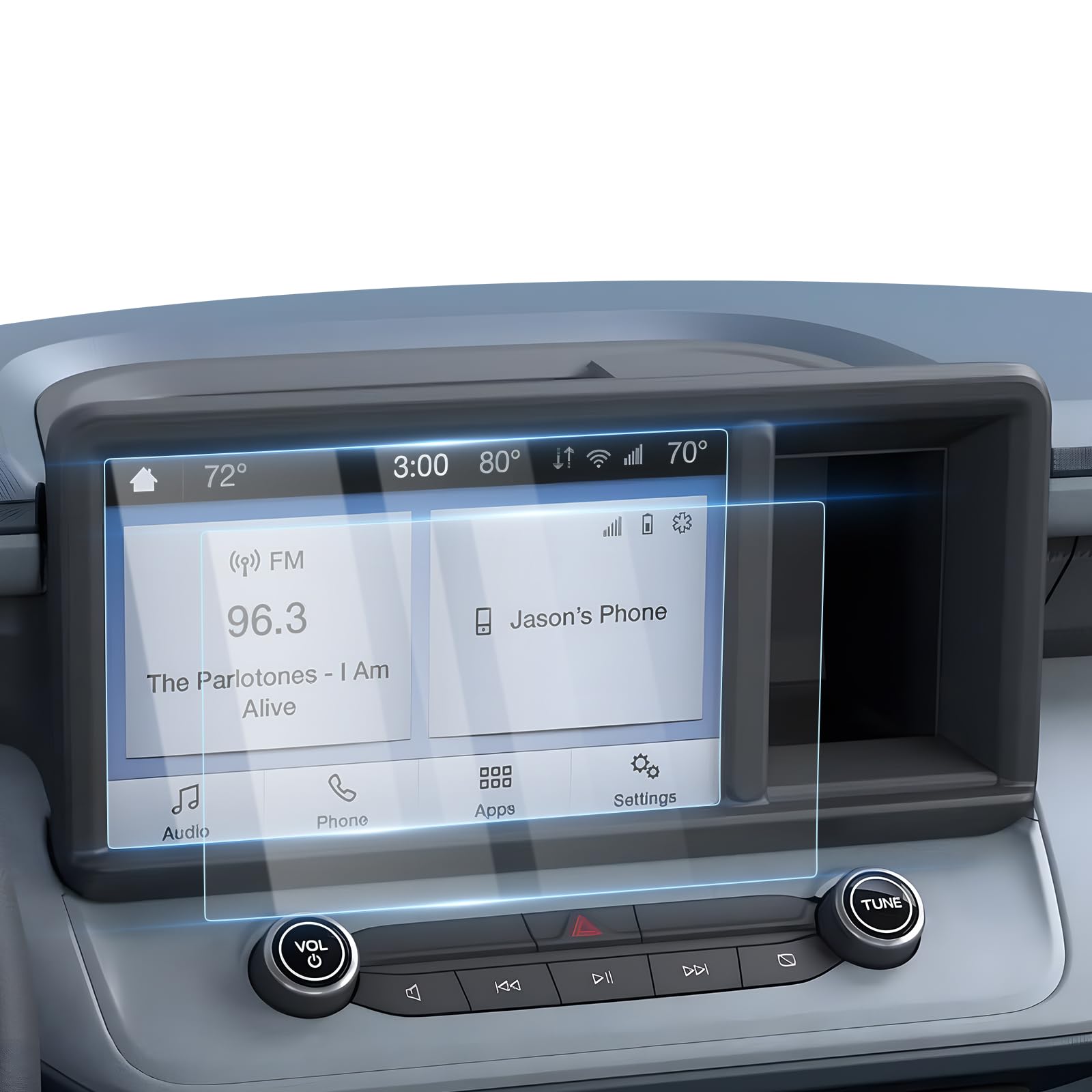 Karltys 2 Pack Screen Protector for Ford Maverick 2022 2023 2024 and Bronco Sport 2021 2022 2023 2024, Maverick Accessories Touchscreen Protector Tempered Glass HD Anti Glare