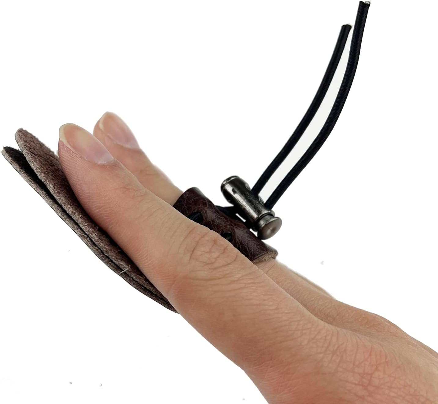 Miokun 2 Pack Leather Archery Finger Tabs, Adjustable Finger Guard Protective Gear,Right Hand : Sports & Outdoors