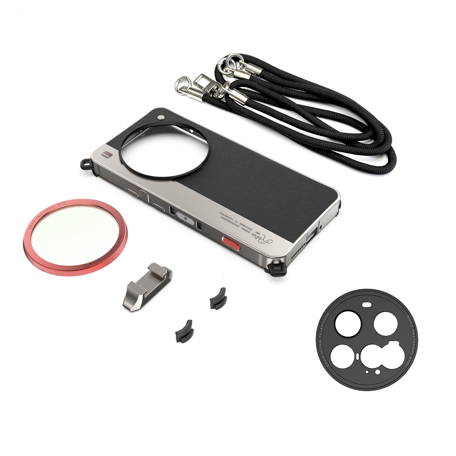Fotorgear Retro etui na telefon komórkowy do Xiaomi 15 Ultra – mechaniczny wyzwalacz, Cold Shoe, kompatybilne z filtrem 67mm i mocowaniem T-/17 mm