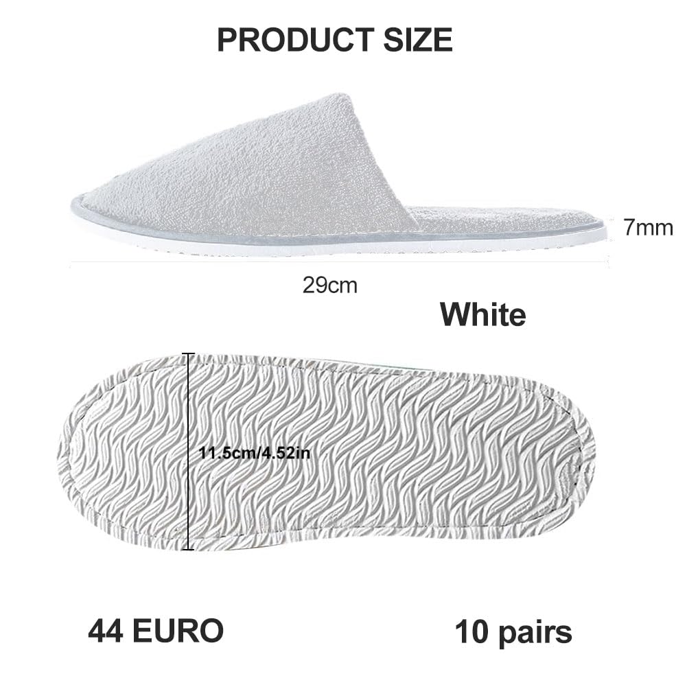 Bavooty Pantuflas Invitados,Zapatillas de Casa,para Mujer y Hombre,Algodón y Lino,Zapatillas de Hotel,Portátiles y Desechables,10 Pares