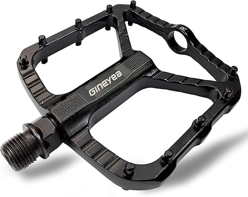 Miniatura 1 de GINEYEA Pedales de bicicleta MTB, pedales de bicicleta de carretera, aleación de aluminio, ligera, pedales de bicicleta de montaña para urbana MTB