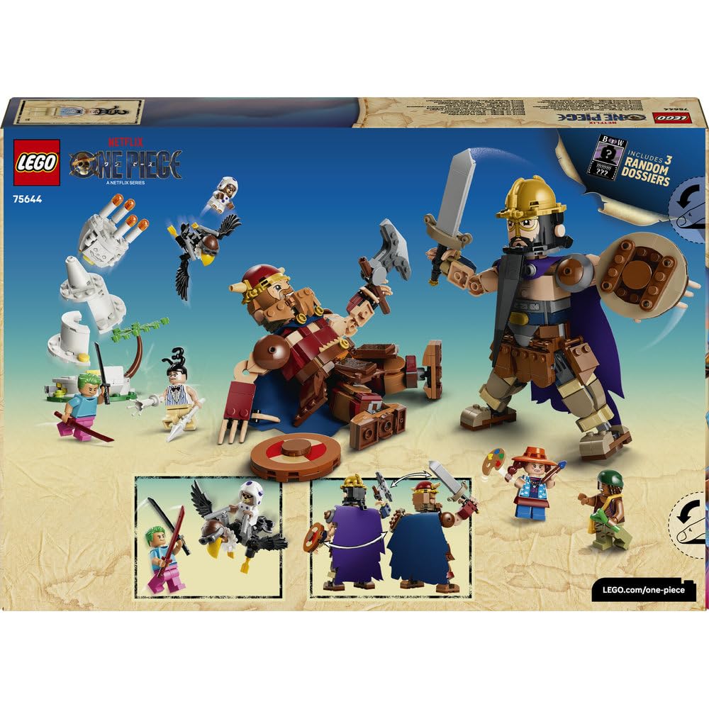 LEGO ONE PIECE Dorry kontra Brogy — Giganci z Little Garden 75644 | Scenka ONE PIECE, zestaw akcji, prezent dla fana anime 9+, 733 elementy