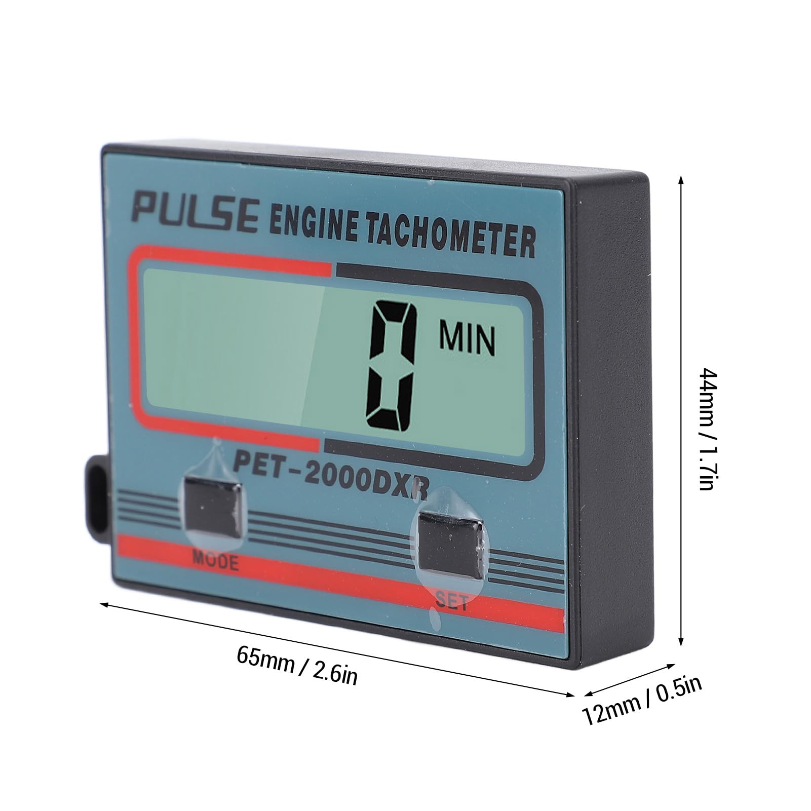 Tacómetro de Motosierra de Inducción Digital de Mano, Tacómetro de Motor Pequeño de 2 Tiempos y 4 Tiempos, Tacómetro con Pantalla LCD IP65 para Motosierras Cortacésped Motor de