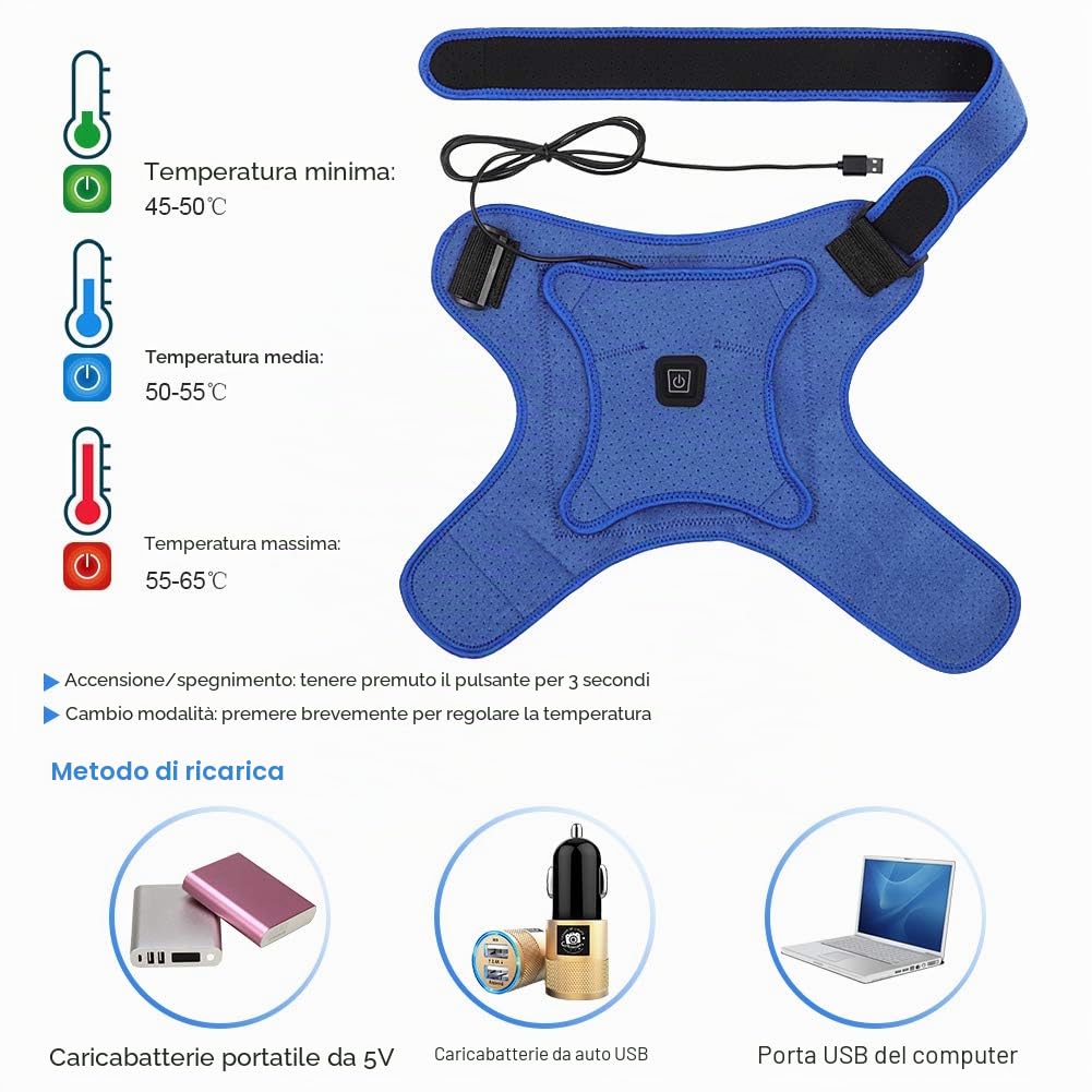 Fascia Spalla Riscaldante, Tutore Spalla per Destra e Sinistra Supporto Spalla Neoprene, Fascia Spalla Tendinite per Polsino del Rotatore Strappato, Distorsione, Borsite, Tendinite, Uomo e Donne (L)