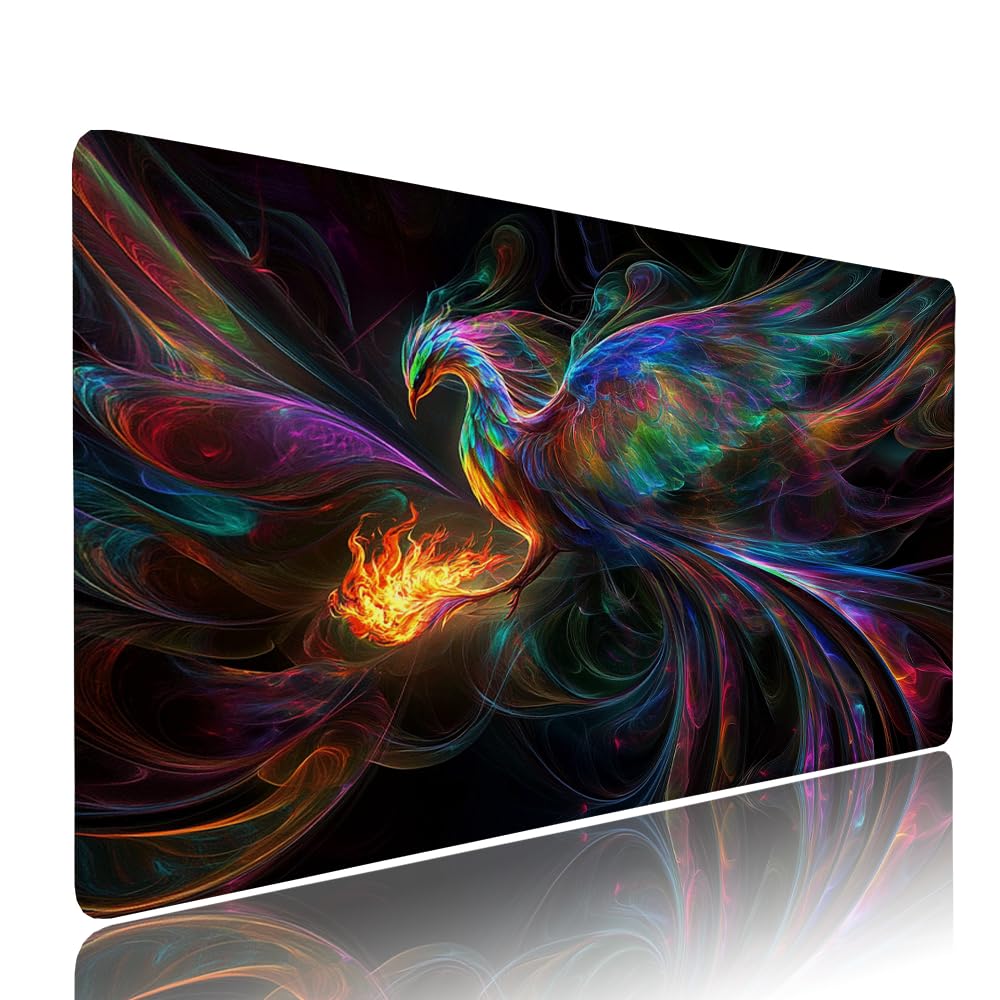 Tappetino Mouse Gaming xxl Accessori Scrivania Ufficio Nero Astratto Grande Tappetino Mouse e Tastiera Sottomano da Scrivania 1200x600x3mm Base Antiscivolo, per PC Gamer Laptop Studio Casa d-302