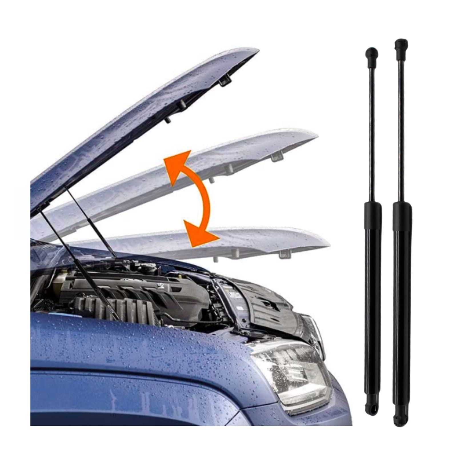 Molle A Gas Per Cofano Anteriore Nissan X-Trail T33 2021-2024 – Ammortizzatori In Acciaio Carbonio, Nero, Montaggio Facile