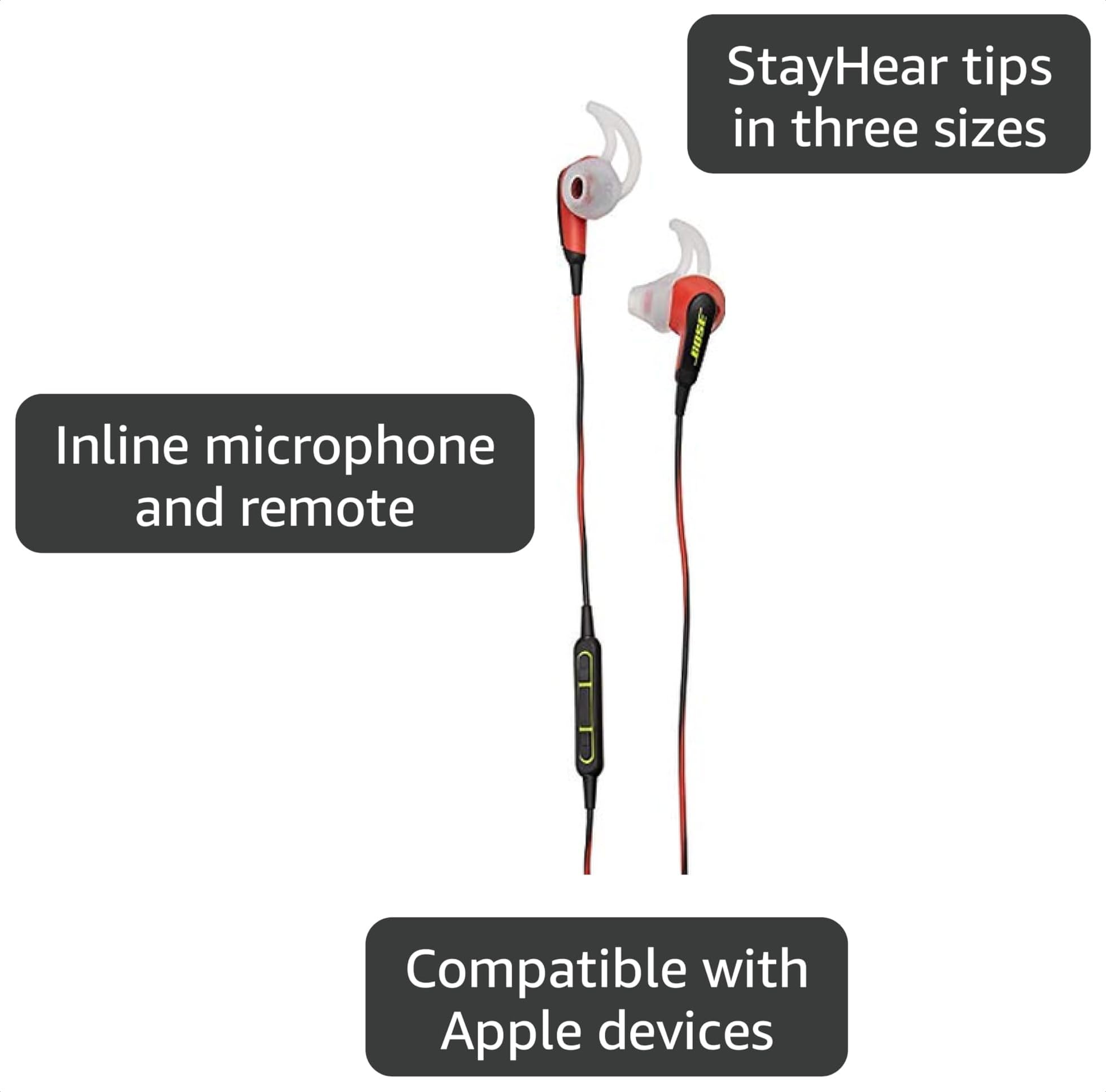 Amazon.com: Bose SoundSport in-Ear Headphones - Apple Devices