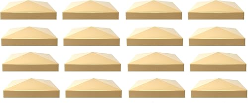 Miniatura 8 de True - Tapa para poste de valla de vinilo piramidal de plástico de 6 x 6 pulgadas (6.102 in x 6.102 in) para postes de vinilo reales de 6 x 6