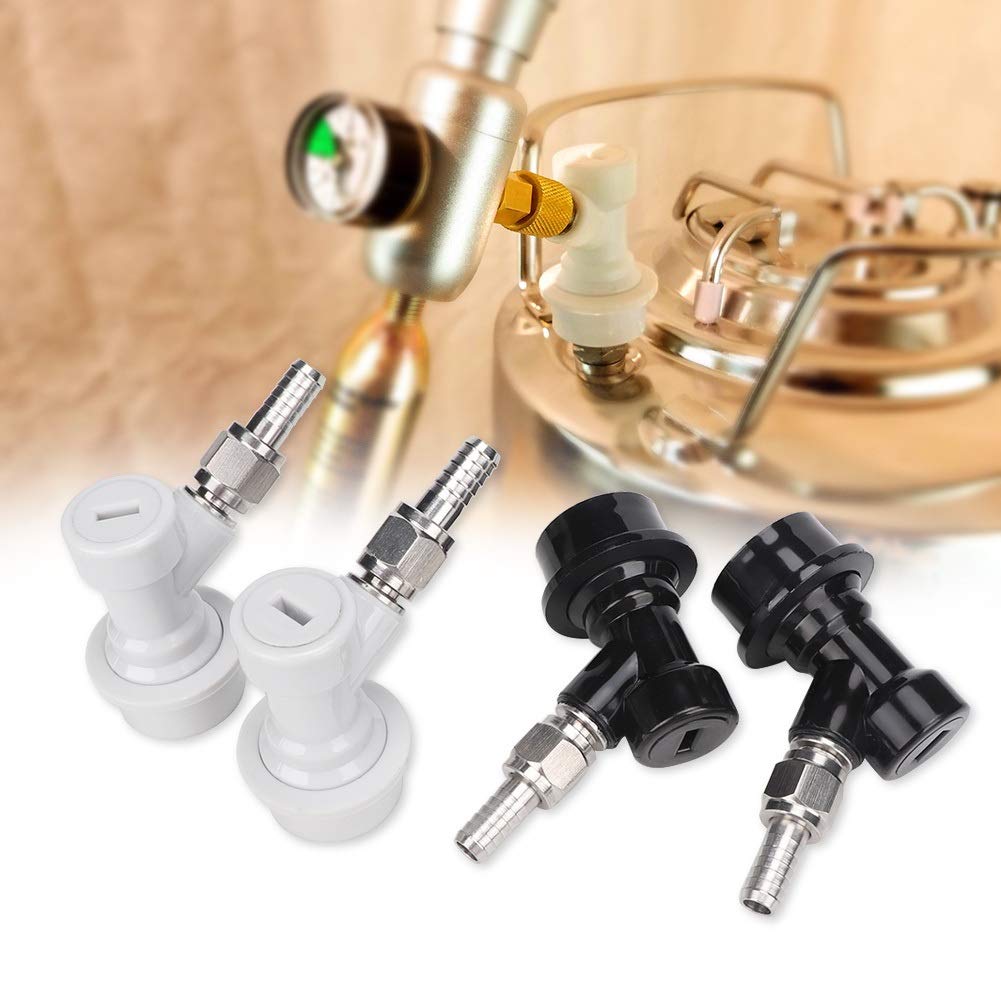 Keg Ball Lock, MAGT 4PCS de verrouillage à bille Raccord Corn Keg Adaptateur Verrou à Bille filetée Keg Raccords Brewing Connecteur en plastique avec adaptateur Clamp