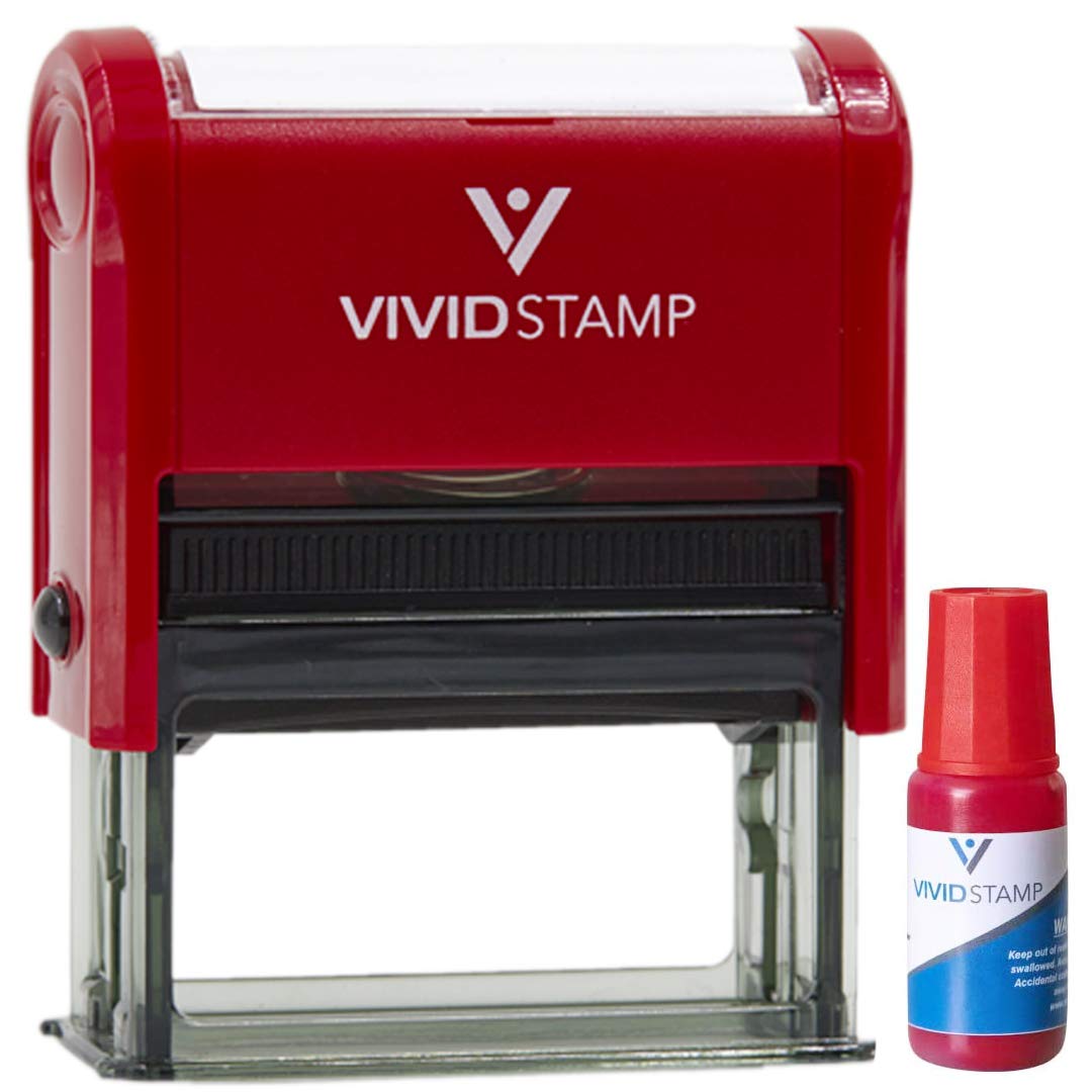 Return to Sender Not at This Address Self Inking Rubber Stamp Combo with Refill (Red Ink) - Medium