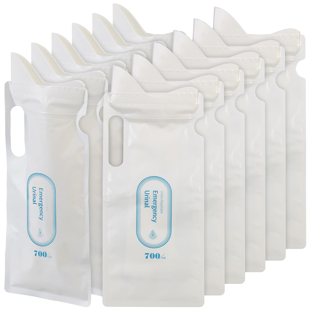 Semptec Urban Survival Technology bolsa para orina: set de 48 unidades Bolsa de orina, capacidad de 700 ml, almohadilla absorbente que convierte el líquido en gel y neutraliza olores (para inodoro)