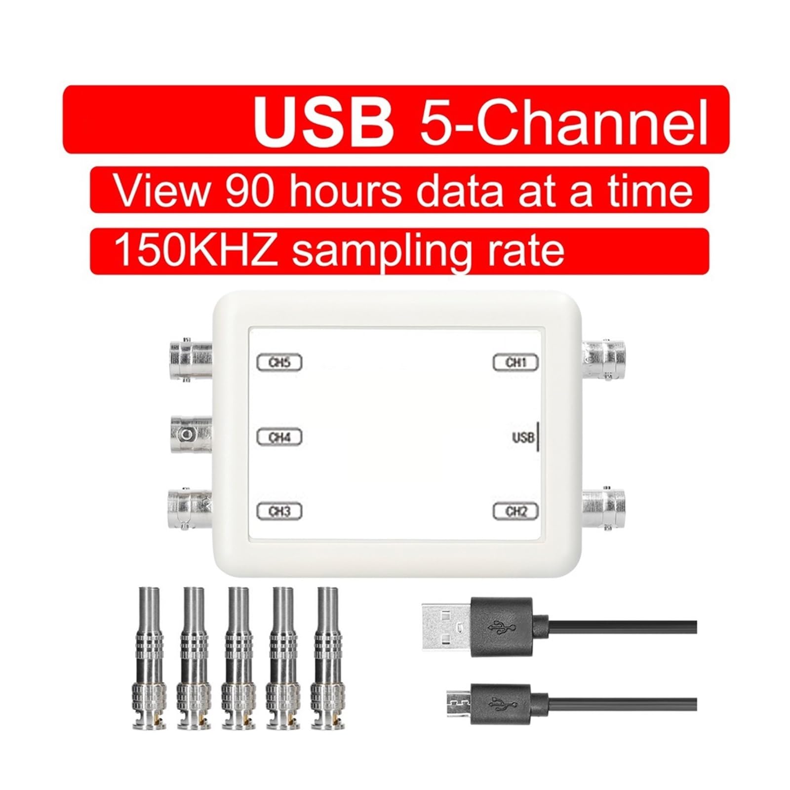 Oscyloskop, Bezprzewodowy Oscyloskop USB 5-kanałowy Rejestrator Gromadzenia Danych Narzędzie Do Konserwacji Pojazdów(ET601 USB)