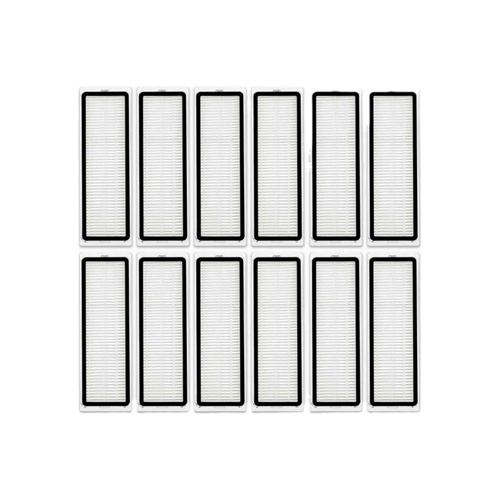 PORRSYDCD Main Brush Side Brush Hepa Filter Mop Rag Cloth Replacement Spare Parts，Compatible With Xiaomi S10+ / S10 Plus Robot Vacuum Accessories(12 HEPA Filters)