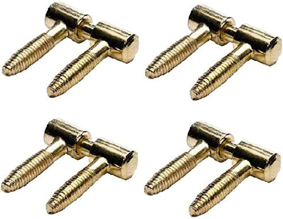 Merriway BH01779 (4 Pcs) Anuba Male and Female Lift Off Screwin Cupboard Hinge, Brass