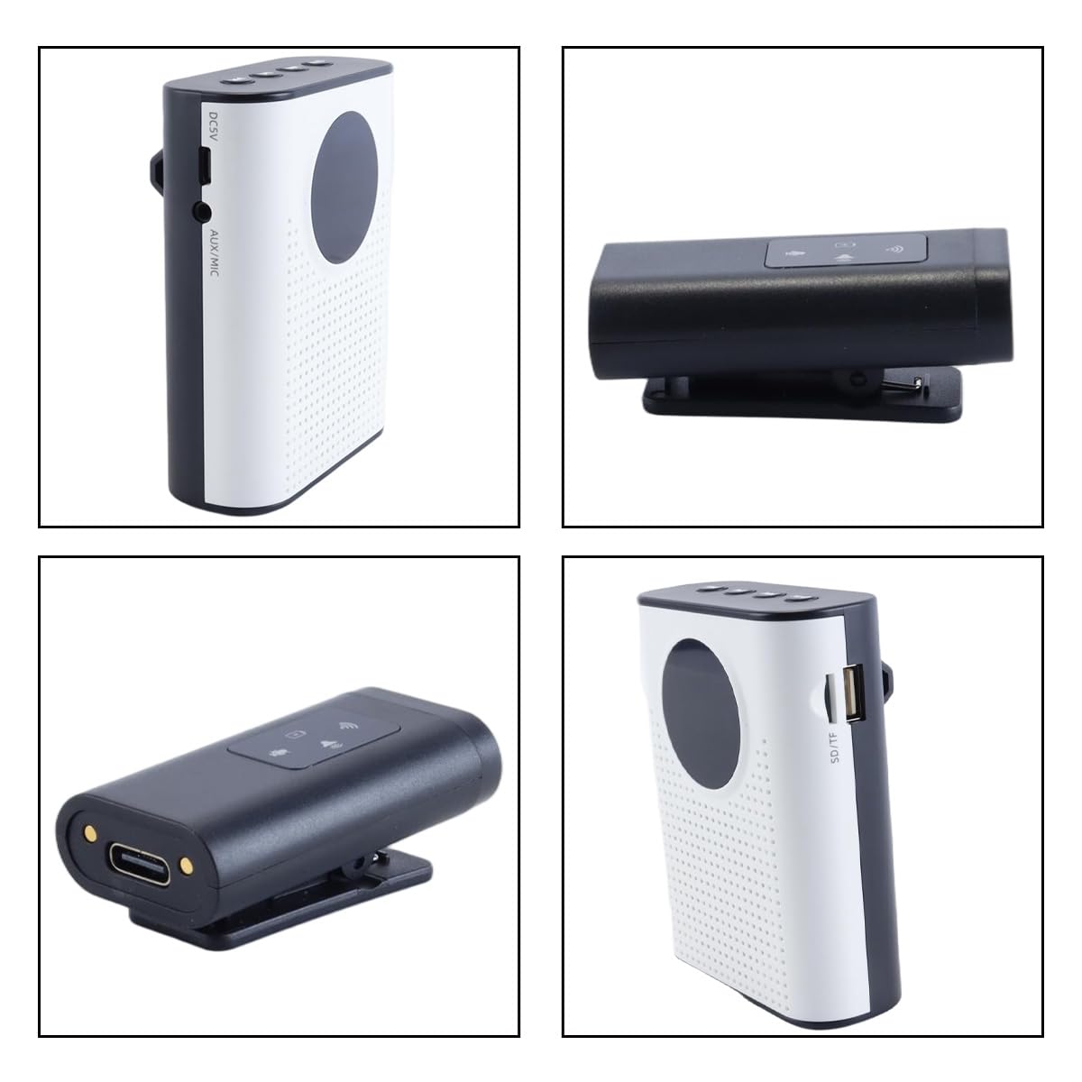 Amplificador De Voz Con Micrófono De Solapa Inalámbrico Magnético, Amplificador Portátil Con Micrófono Inalámbrico 2.4G