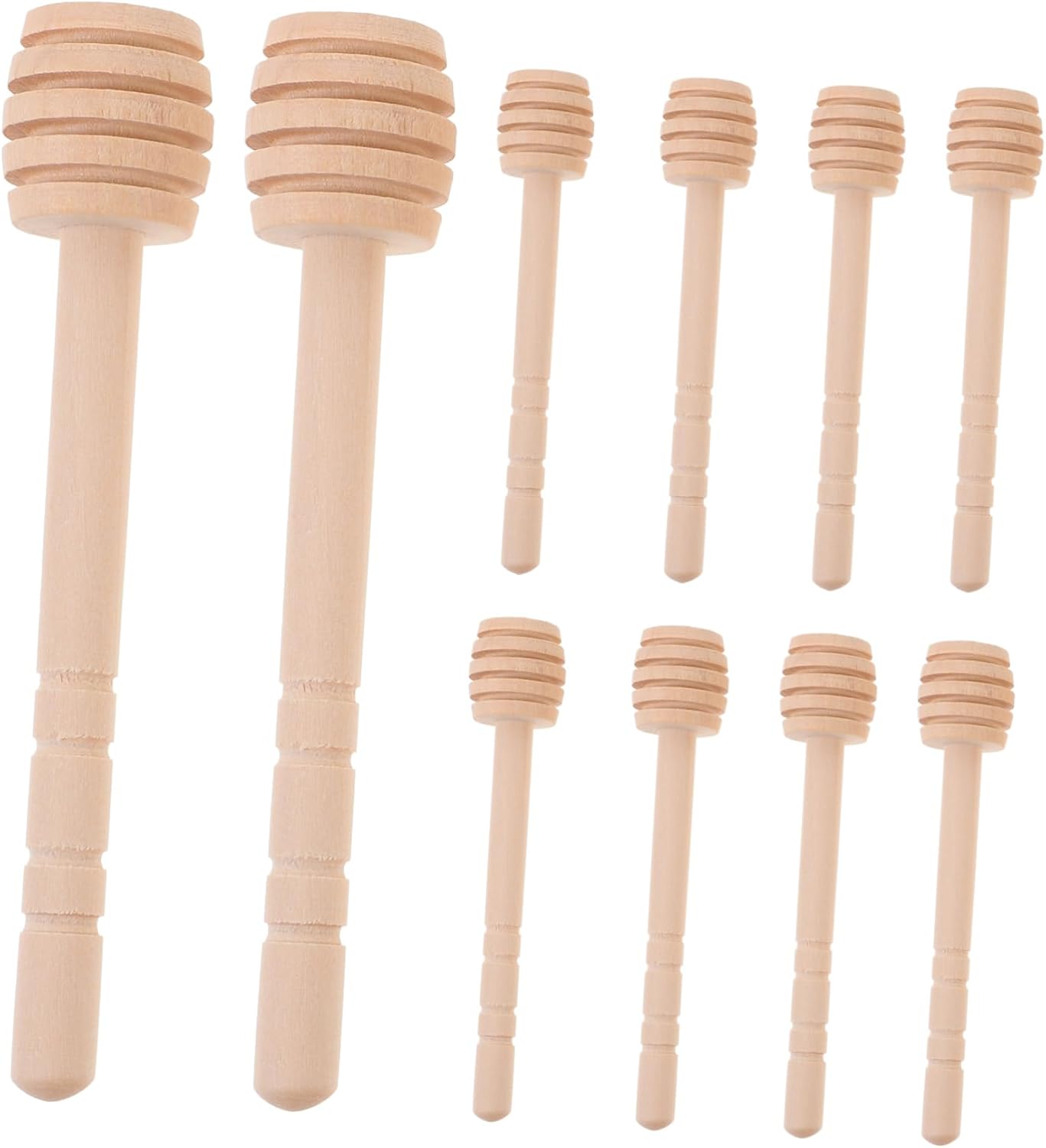 Reusable Honey Dipper Sticks 10pcs Wood Xmas for Tea Stir