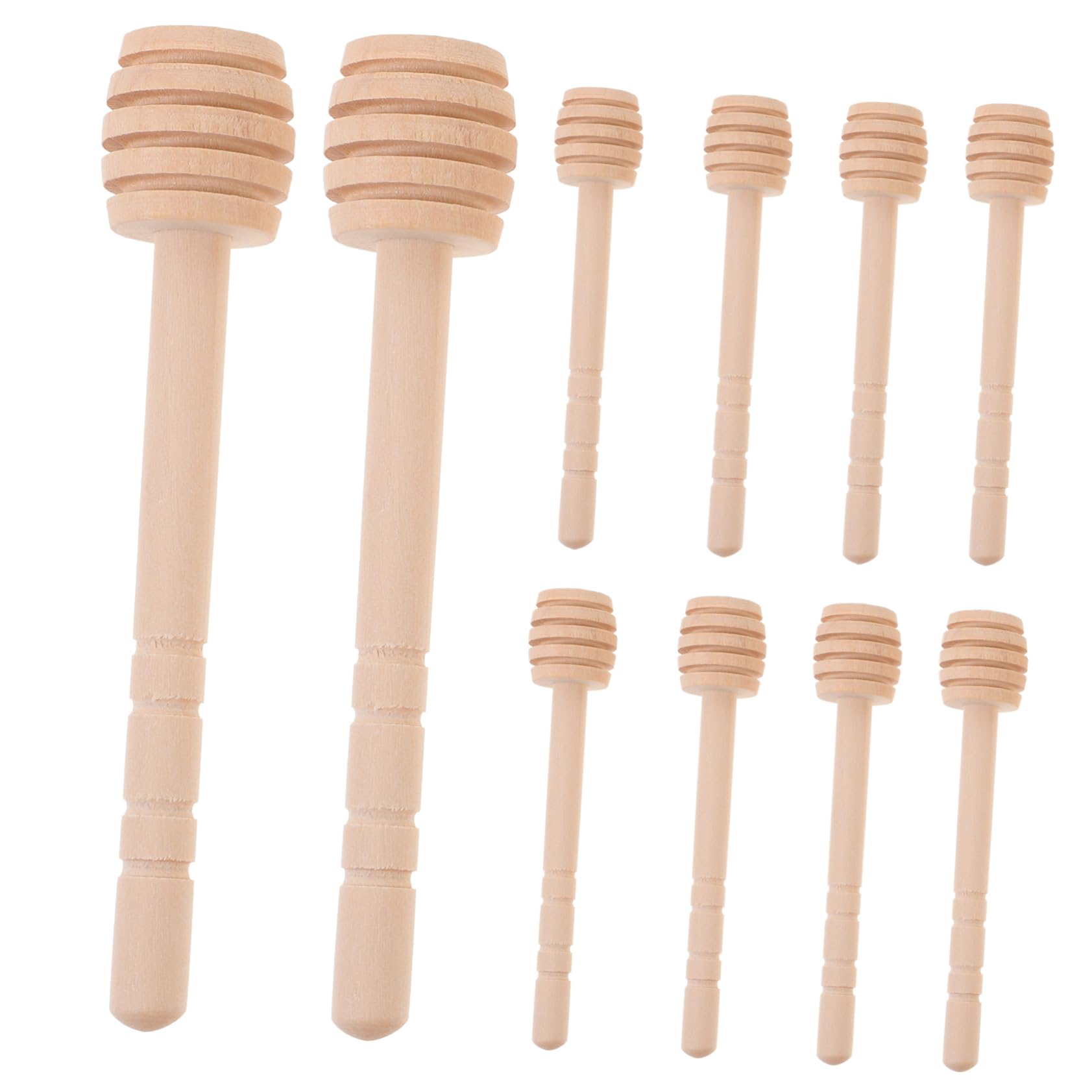 FELTECHELECTR Honey Mixing Sticks 10pcs Wooden Honey Dippers for Honey Jar Tea Jam Syrup Easy to Use