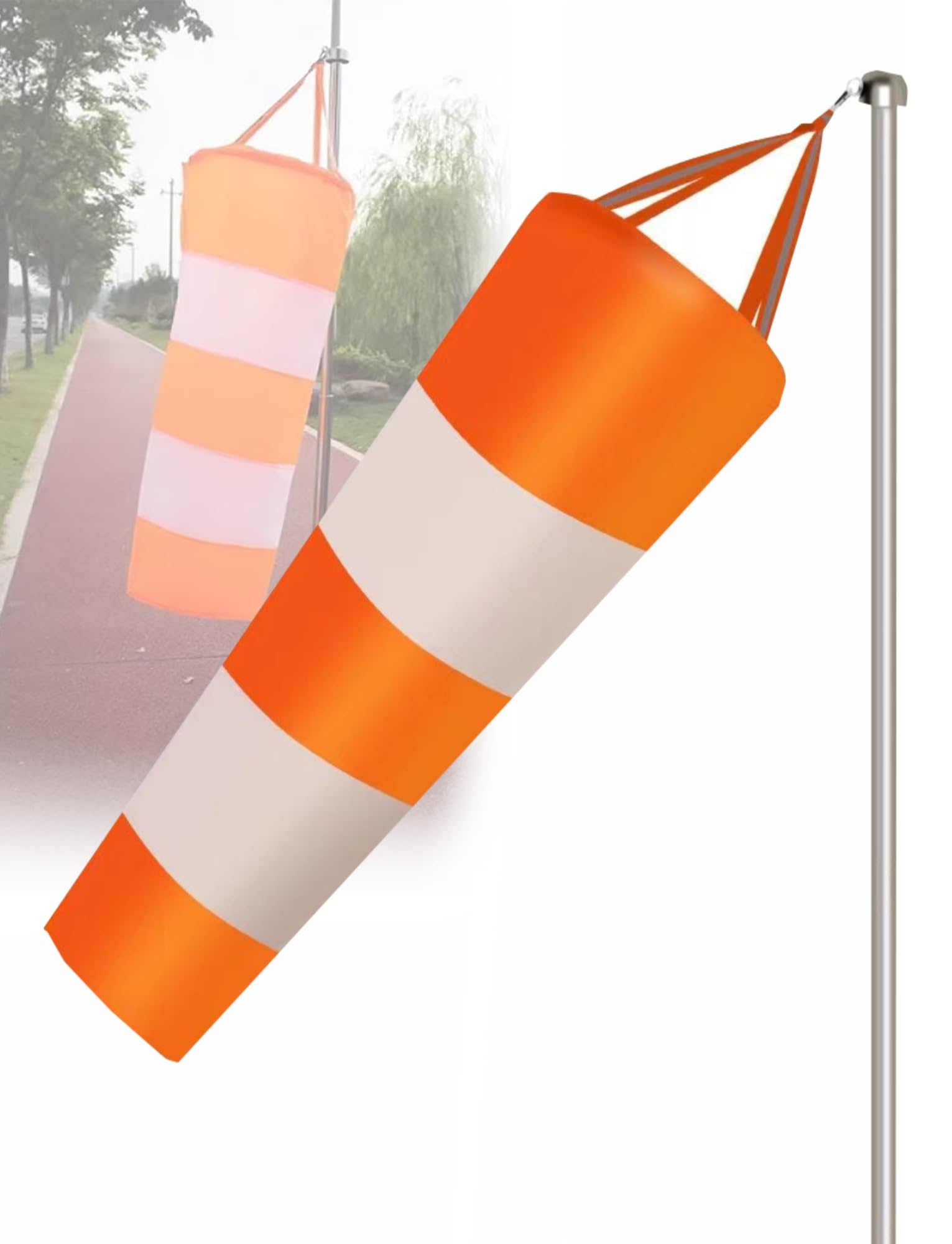 MRVAKDYDI Dog Wheelchair for Back Legs, Industrial Windsock Wind Direction Measurement Orange 80-200cm(Orange-milk,150cm)