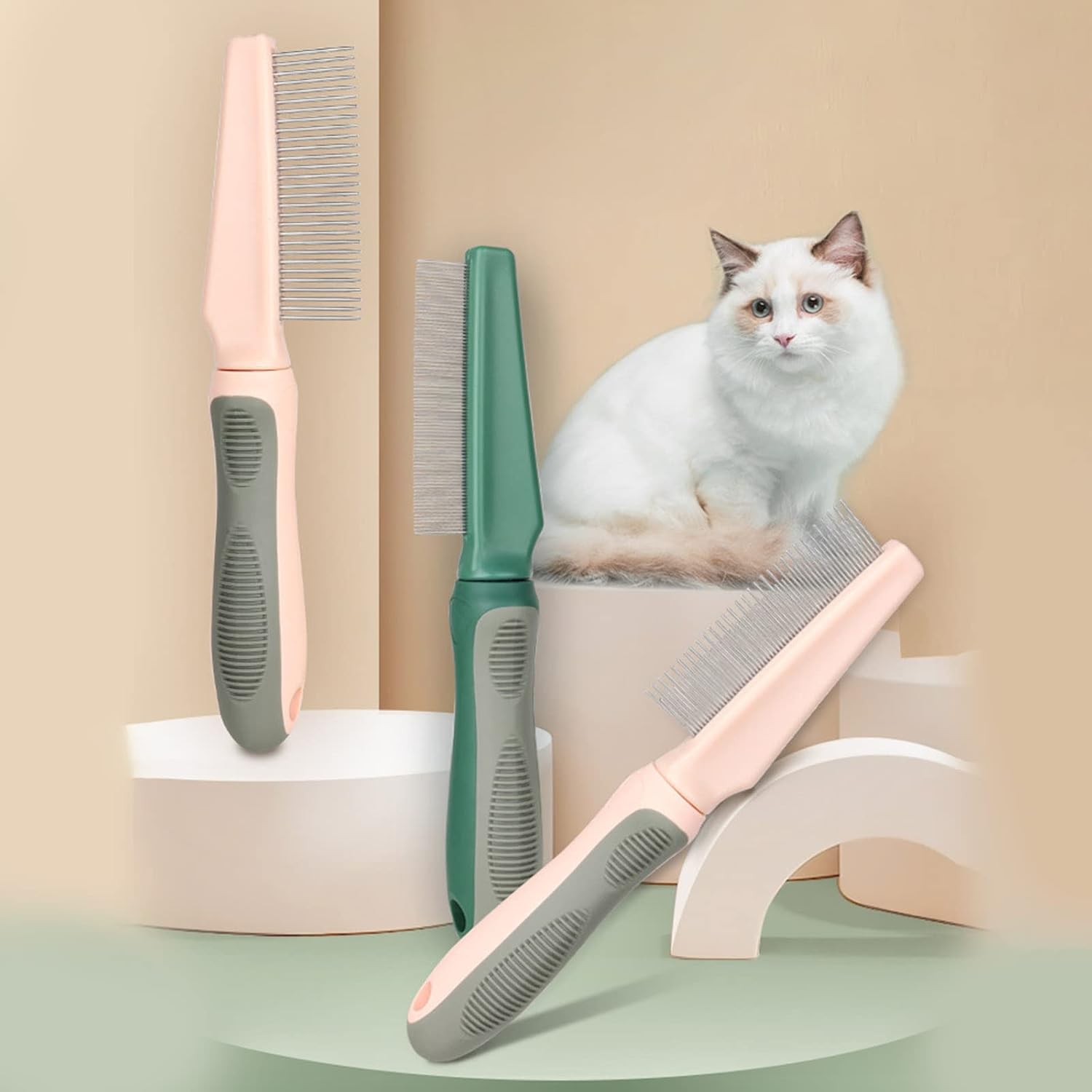 Cats Combs Pet Detangler Comb Pet Hair Removal Comb Shedding Combs Dog Combs Grooming Combs Dematting Combs Rake Combs Combs