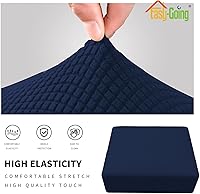 Vista 3 de Easy-Going - Funda elástica cuadrada para otomano de 40x40x15 pulgadas, funda protectora para taburete de almacenamiento plegable, funda rectangular