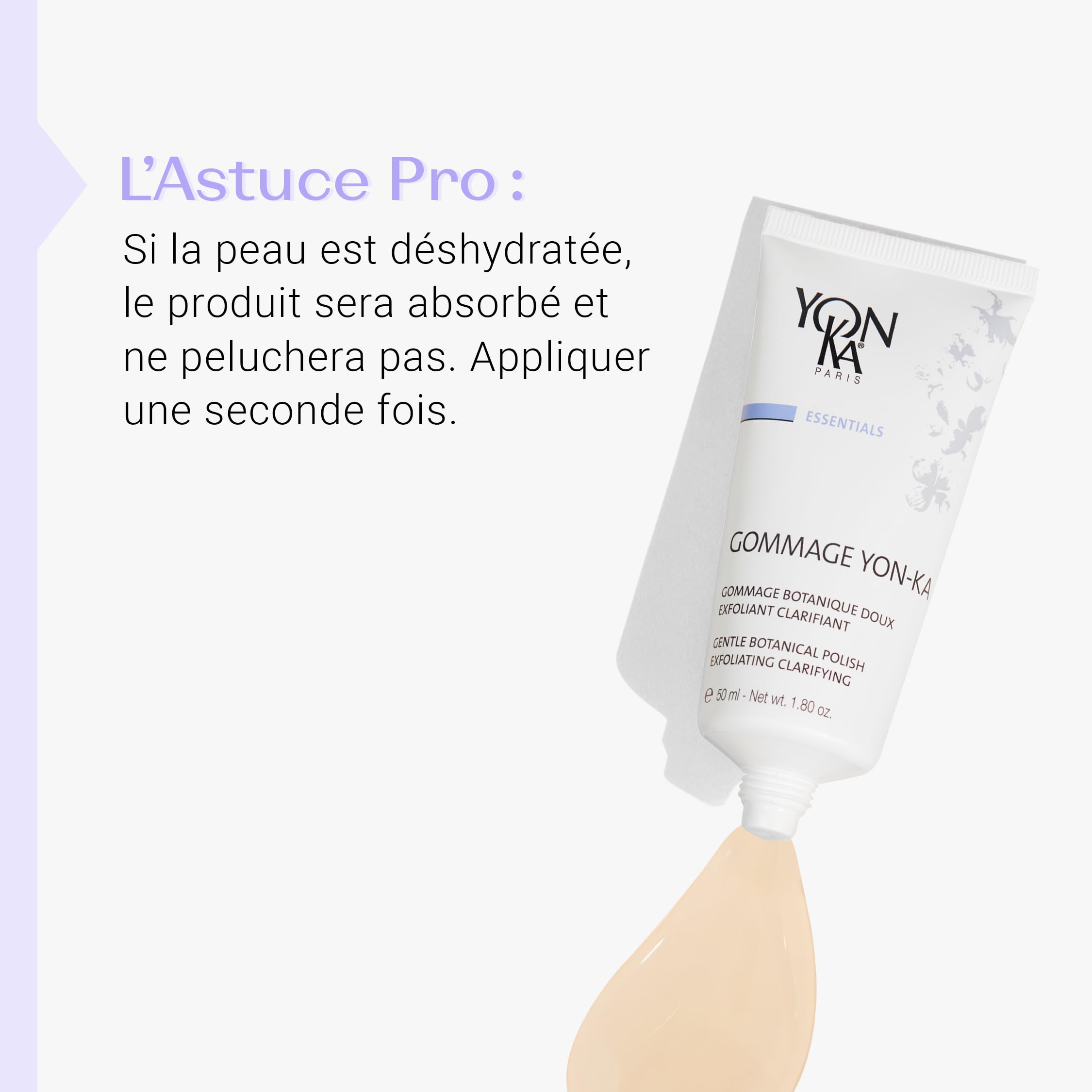 Gommage Botanique Yonka 50ml - Exfoliant Doux - Exfolie, Purifie, Resserre les Pores, Eclaircit - Texture sans grain pour les Peaux Sensibles - 94% d'Origine Naturelle