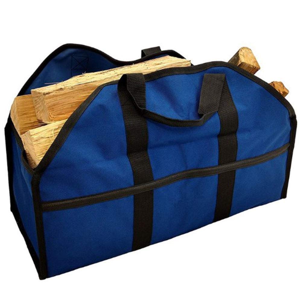 Borsa Porta Tronchi di Stoffa Oxford,Doppia Borsa in Legno Resistente,Accessori per Stufe per Camino,Supporto per Legna da Ardere Extra-Large con Manici per Custodia da Esterno,#1