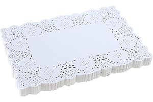 DECORA Rectangle Paper Doilies, Perfect for Birthdays and Weddings