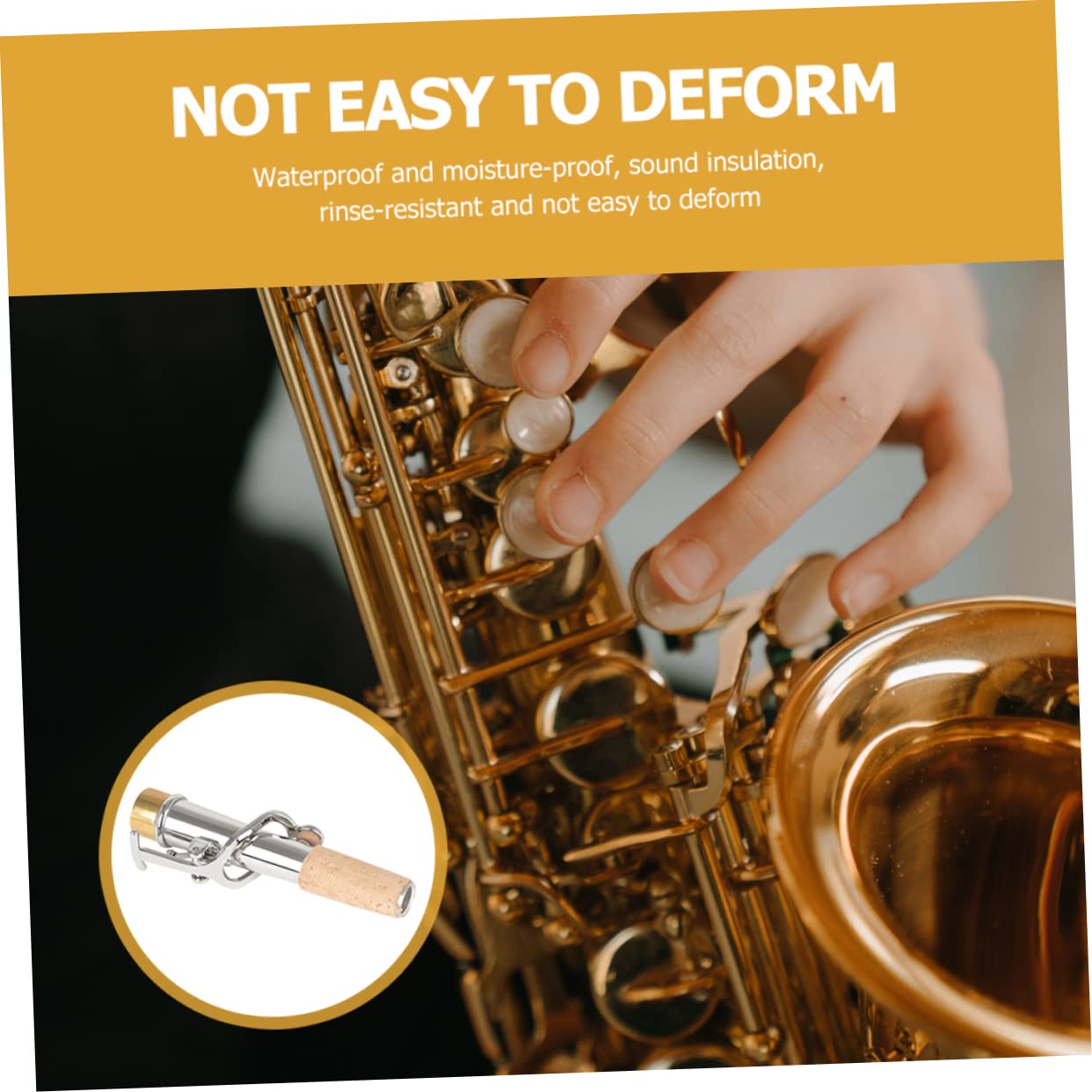 ibasenice 6pezzi Collo Per Sassofono Accessori Professionali Per Sassofono e Soprano Design Dritto e Curvo Resistente e Leggero Per Musicisti e Appassionati Di Musica