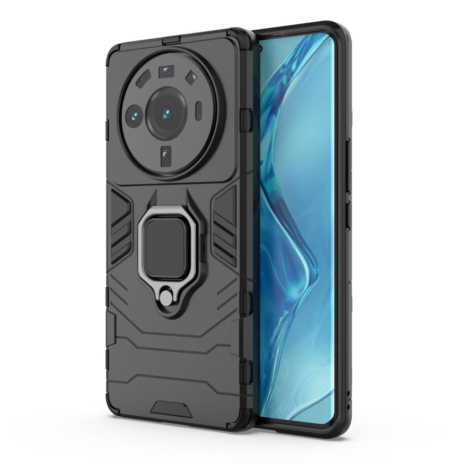 Case for Xiaomi 13 Ultra,Military Grade Protection [Built-in Kickstand] [Magnetic Car Holder] Dual-Layer Heavy Duty TPU+PC Shockproof Phone Case for