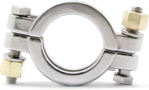 QMINOX TC - Trébol de triple abrazadera sanitaria de acero inoxidable 304 atornillado de alta presión de 1.5 pulgadas